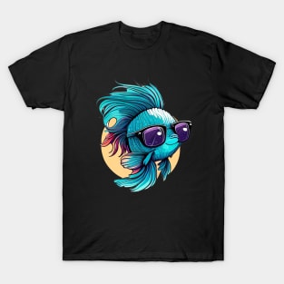 COOL BETTA FISH WITH SUNGLASSES T-Shirt